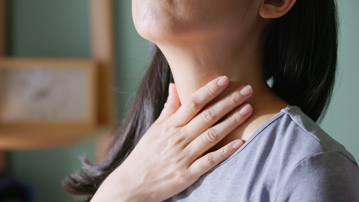 Woman with neck pain