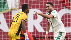 Mahrez scoress twice as Algeria beat 10-man Sudan